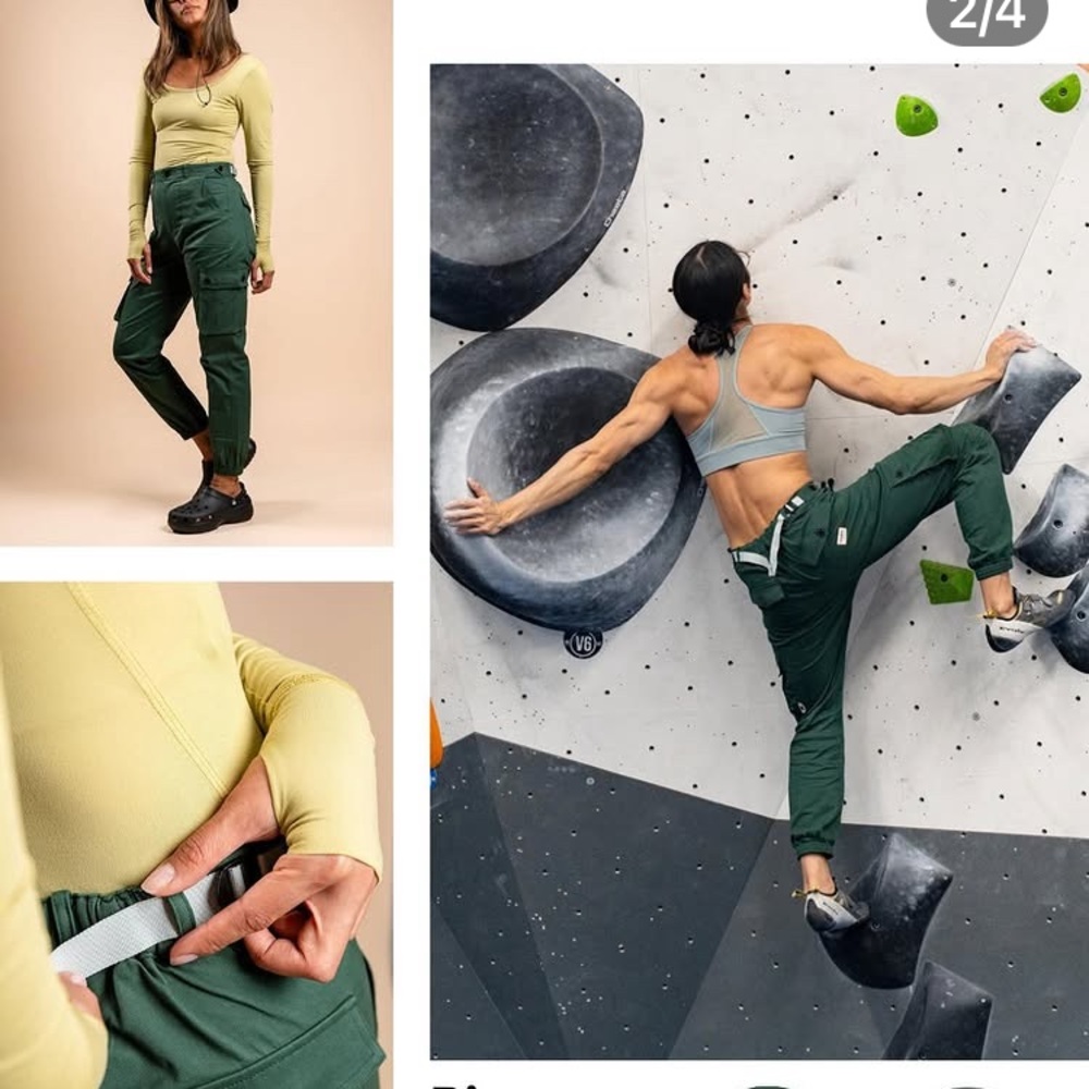 Green Climbing Cargo Pants